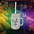 Caneca Mason Jar Degradê com Tampa e Canudo 430ml - Imagem 3