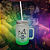 Caneca Mason Jar Degradê com Tampa e Canudo 430ml - Imagem 4