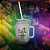 Caneca Mason Jar Degradê com Tampa e Canudo 430ml - Imagem 5