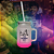 Caneca Mason Jar Degradê com Tampa e Canudo 430ml - Imagem 6