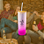 Copo Vidro Degradê Personalizado Tampa Bamboo e Canudo 500ml - Imagem 3