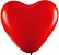 Balão Nº 6 Coração Liso Vermelho - Imagem 1