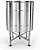 Tanque 100 litros inox cônico saída central com rodas - Imagem 1