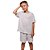 Pijama Marca Diones Com Shorts Estampado e Camiseta Lisa Perfeito Para Dias De Descanso Infantil - Imagem 4