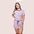 Pijama Feminino Dione Com Camiseta Estampada E Shorts - Imagem 3