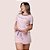 Pijama Feminino Dione Com Camiseta Estampada E Shorts - Imagem 5