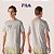 Camiseta Fila Letter Outline Casual em Algodão Confortável com Manga Curta e Gola Careca - Imagem 2