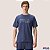 Camiseta Fila Letter Outline Casual em Algodão Confortável com Manga Curta e Gola Careca - Imagem 7