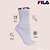Kit 3 Pares Meia Branca Cano Médio Fila Unissex - Imagem 2