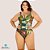 Maiô Banho de Mar Estampado com Bojo Zero Barriga Plus Size - Imagem 3