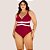 Maiô Banho de Mar Efeito Zero Barriga Alta Compressão Plus Size - Imagem 1