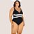 Maiô Banho de Mar Efeito Zero Barriga Alta Compressão Plus Size - Imagem 3