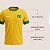 Camiseta Brazil Masculina Dry Fit Amarela Casual Confortável Para Jogos e Treinos - Imagem 5