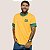 Camiseta Brazil Masculina Dry Fit Amarela Casual Confortável Para Jogos e Treinos - Imagem 2