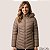 Jaqueta Puffer Feminina Peluciada Forrada Capuz Removível Inverno Com Zíper E Bolso - Imagem 6