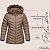 Jaqueta Puffer Feminina Peluciada Forrada Capuz Removível Inverno Com Zíper E Bolso - Imagem 9