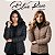 Jaqueta Puffer Feminina Peluciada Forrada Capuz Removível Inverno Com Zíper E Bolso - Imagem 1