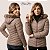 Jaqueta Puffer Feminina Peluciada Forrada Capuz Removível Inverno Com Zíper E Bolso - Imagem 5