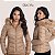 Jaqueta Feminina Puffer Longa Quentinha Com Capuz Removível e Bolso Frontal - Imagem 5