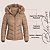 Jaqueta Feminina Puffer Longa Quentinha Com Capuz Removível e Bolso Frontal - Imagem 12