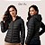 Jaqueta Puffer Feminina Longa Capuz Removível Forrada Com Zíper Para Inverno Frio Conforto - Imagem 5