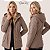 Jaqueta Parka Feminina Blue Rose Inverno Peluciada com Capuz Removível Forrada Térmica Confortável - Imagem 8