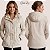 Jaqueta Parka Feminina Blue Rose Inverno Peluciada com Capuz Removível Forrada Térmica Confortável - Imagem 2