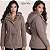 Jaqueta Parka Feminina Blue Rose Inverno Peluciada com Capuz Removível Forrada Térmica Confortável - Imagem 5