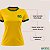 Camiseta Brasil Feminina Amarela Dry Fit Respirável Leve Confortável Para Treino E Dia A Dia - Imagem 6