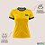 Camiseta Brasil Feminina Amarela Dry Fit Respirável Leve Confortável Para Treino E Dia A Dia - Imagem 5