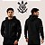 Jaqueta Corinthians Masculina All Black Logo Gel 3D Com Capuz Agasalho Original Premium Com Zíper - Imagem 1