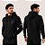 Jaqueta Corinthians Masculina All Black Logo Gel 3D Com Capuz Agasalho Original Premium Com Zíper - Imagem 4