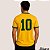 Camisa Brasil Retrô Pelé 1970 Athleta Masculina Edição Especial Em Algodão Amarela Original - Imagem 3