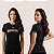 Camiseta Corinthians Brasil Preta Dourada Feminina Premium Casual Confortável - Imagem 4