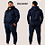Conjunto Moletom Masculino Plus Size Flanelado Com Capuz Zíper e Calça Casual - Imagem 2