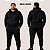 Conjunto Moletom Masculino Plus Size Flanelado Com Capuz Zíper e Calça Casual - Imagem 4