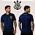 Camiseta Corinthians Gola V Masculina Logo Bordada Leve Confortável Respirável Manga Curta - Imagem 1