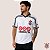 Camiseta Corinthians Retrô 1998 DDD Embratel Gola Polo em V Manga Curta Leve e Confortável - Imagem 2