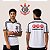 Camiseta Corinthians Retrô 1998 DDD Embratel Gola Polo em V Manga Curta Leve e Confortável - Imagem 1