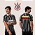 Camiseta Corinthians Retrô Suvinil Masculina 1995 Gola Polo em V Logo Estampada Leve Confortável - Imagem 1