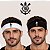 Testeira Corinthians Coimbra Esportiva Atoalhada Faixa de Cabeça para Academia Corrida Treino - Imagem 1