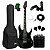 Kit Guitarra Eletrica Voik Venom 160 Gloss Black Com Acessorios - Imagem 1
