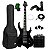 Kit Guitarra Eletrica Voik Reaper 180 Gloss Black com Acessorios - Imagem 1