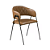Kit 2 Cadeira Jantar Decor Veneza Estofado Courissimo Marrom 45x81x54cm Pés Ferro - Imagem 1