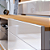 Rack Classic Sala TV Até 65 Polegadas MDF 2 Gavetas OffWhite/Nature 2.6m - Imagem 3