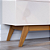 Rack Classic Sala TV Até 65 Polegadas MDF 2 Gavetas OffWhite/Nature 2.6m - Imagem 4