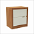 Mesa Cabeceira Moderna 53x58x45cm 2 Gavetas MDF OffWhite/Freijó - Quarto - Imagem 1