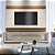 Painel Classic TV Até 60 Polegadas Parede Sala de Estar 2.6m Off White/Freijó MDP - Imagem 2