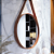 Espelho Decorativo Redondo Aqua 80cm Com Alça Courissimo Marrom - Imagem 6