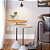 Mesa Canto Lateral Stone Redonda Alta 52x62cm Tampo MDF e Base Cimento - Imagem 2